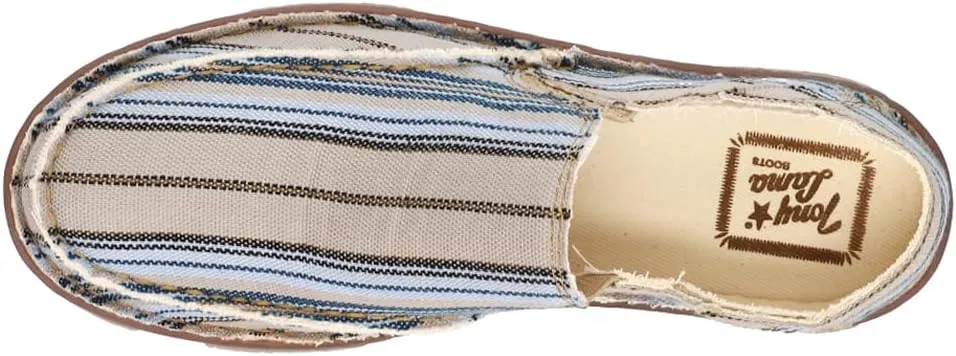 Tony Lama Mens Gator Striped Slip On Casual Shoes - Beige