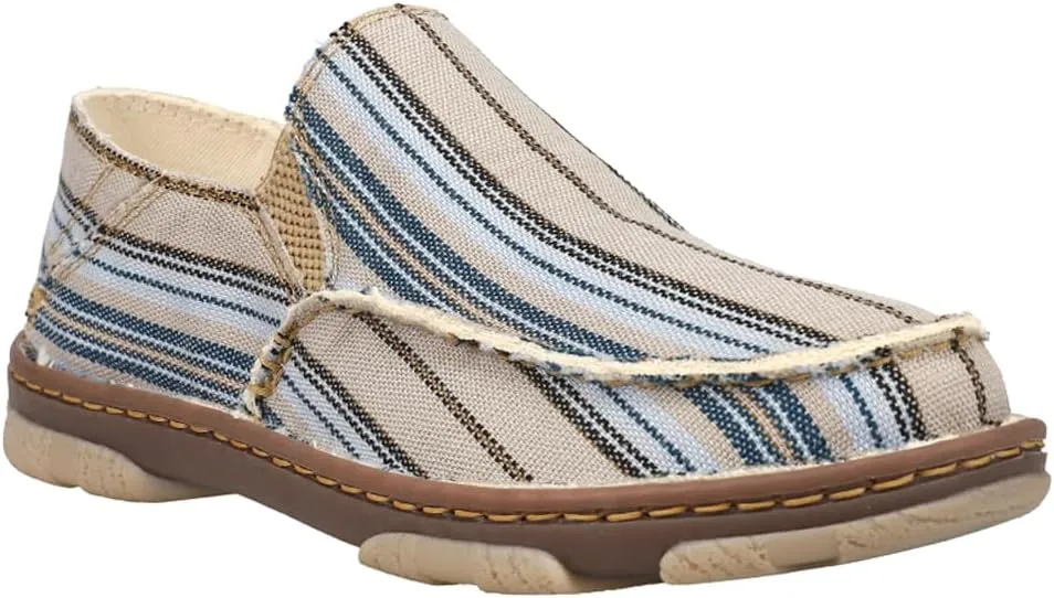 Tony Lama Mens Gator Striped Slip On Casual Shoes - Beige