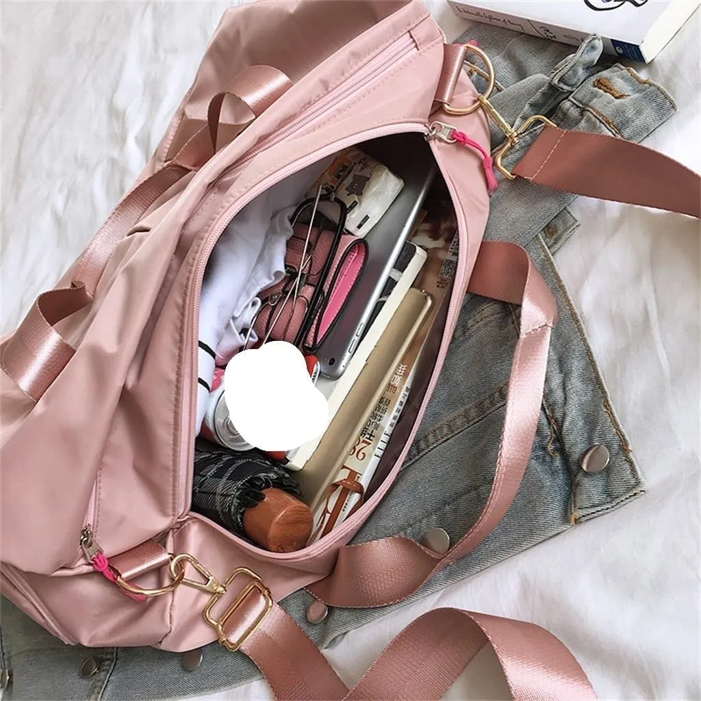 Travel Handbag Outdoor Travel Bag Sports Gym Bags Training Fitness Yoga Sport Bag with Shoes Compartment(D)