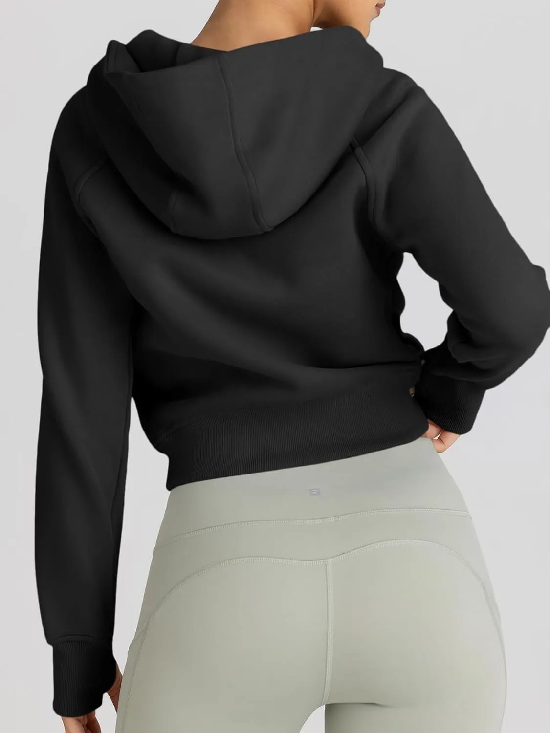 Trendy Queen Womens Zip Up Hoodies Jackets Cropped Sweatshirts Fleece Fall Outfits Casual Comfy Y2k Tops Winter Clothes 2025