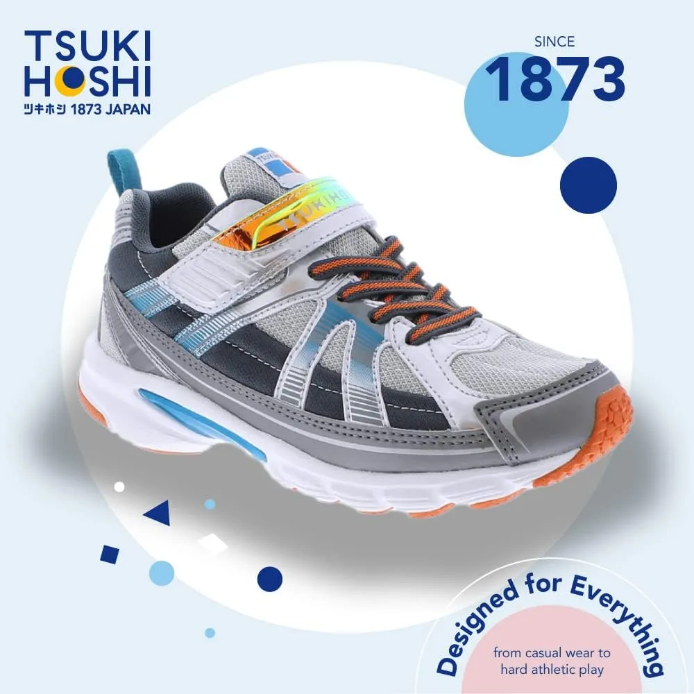 TSUKIHOSHI Storm Kids Shoes - Strap-Closure Machine-Washable Kids Sneakers with Wide Toe Box and Slip-Resistant, Non-Marking Outsoles