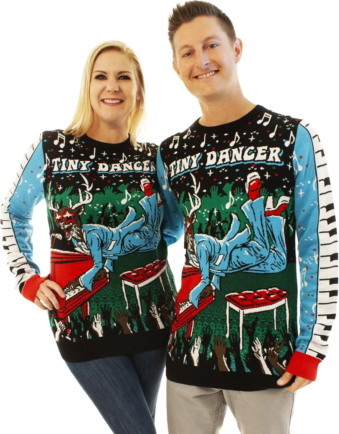 Ugly Christmas Party Knitted Ugly Christmas Sweater for Men and Women - Reindeer & Animals