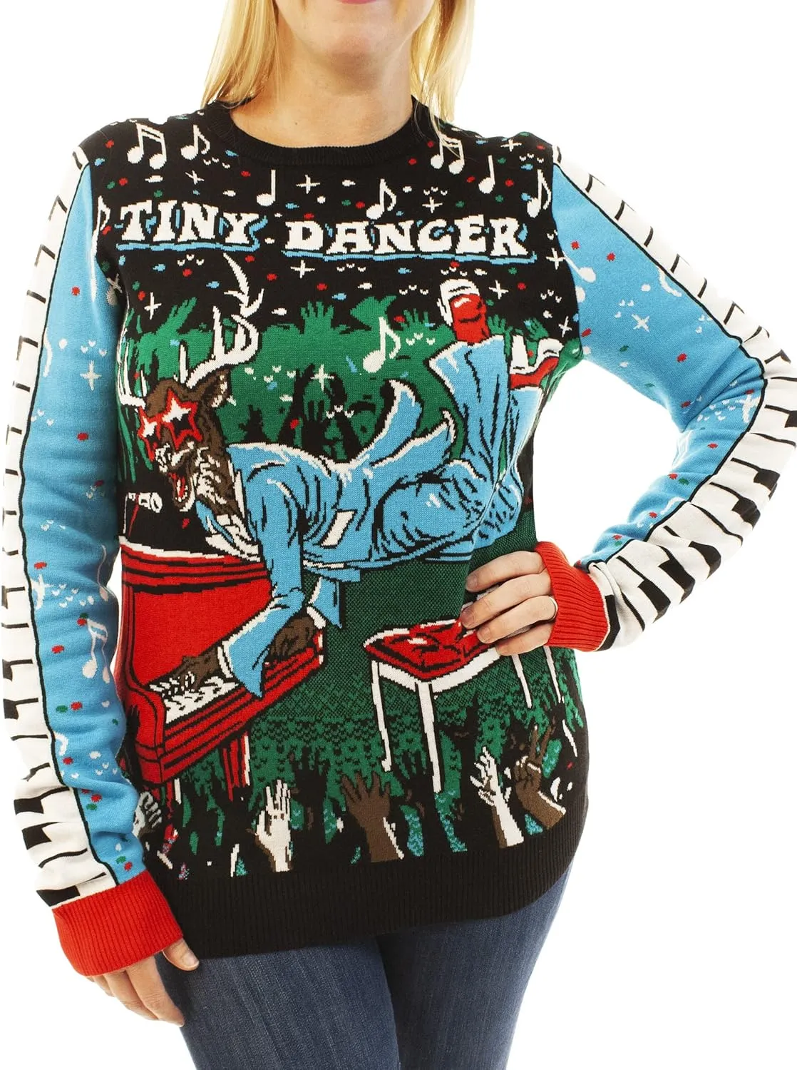 Ugly Christmas Party Knitted Ugly Christmas Sweater for Men and Women - Reindeer & Animals