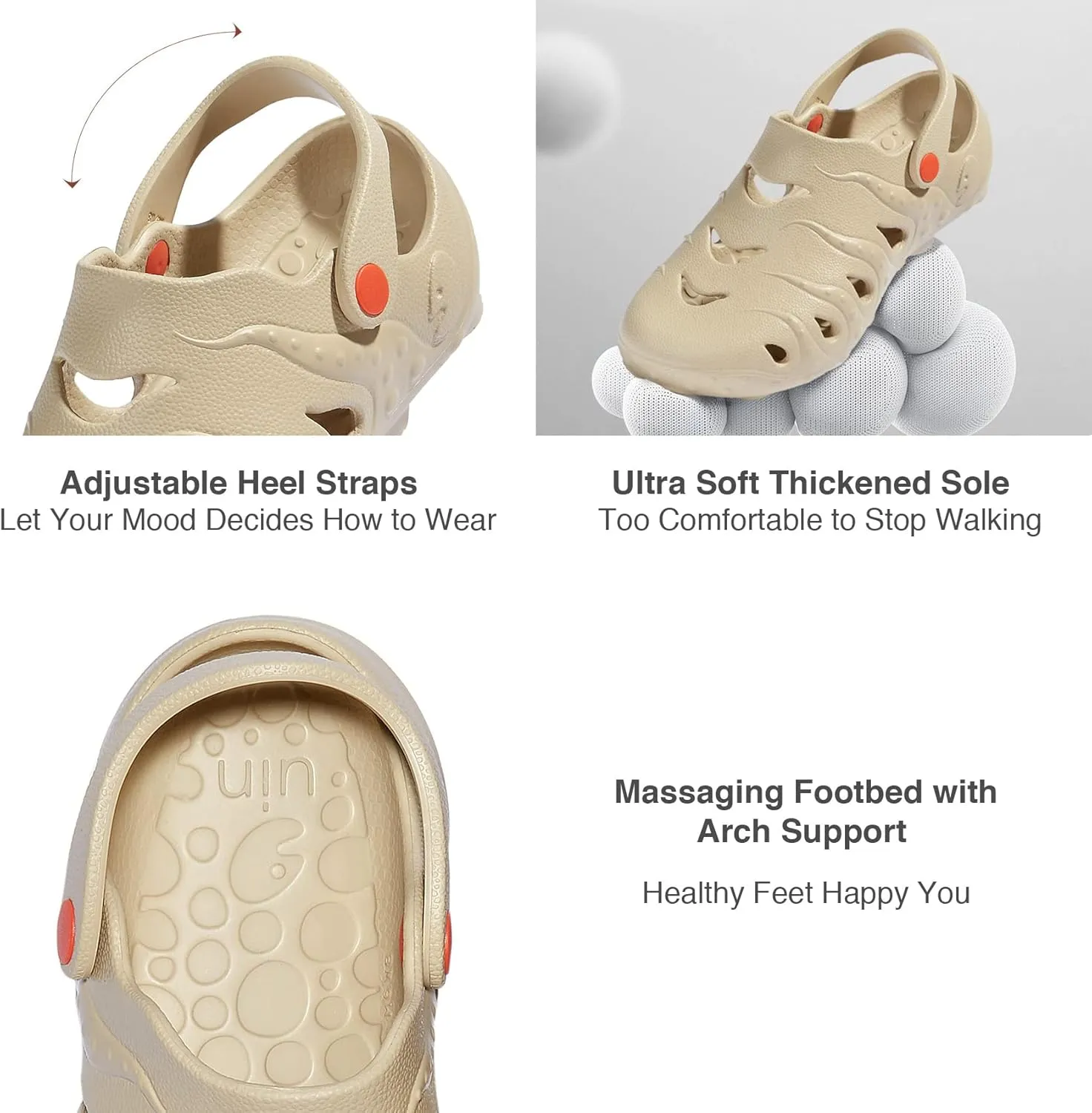 UIN Women's Clog Garden Shoes Slip On Beach Outdoor Slippers Sandals Octopus Ⅰ