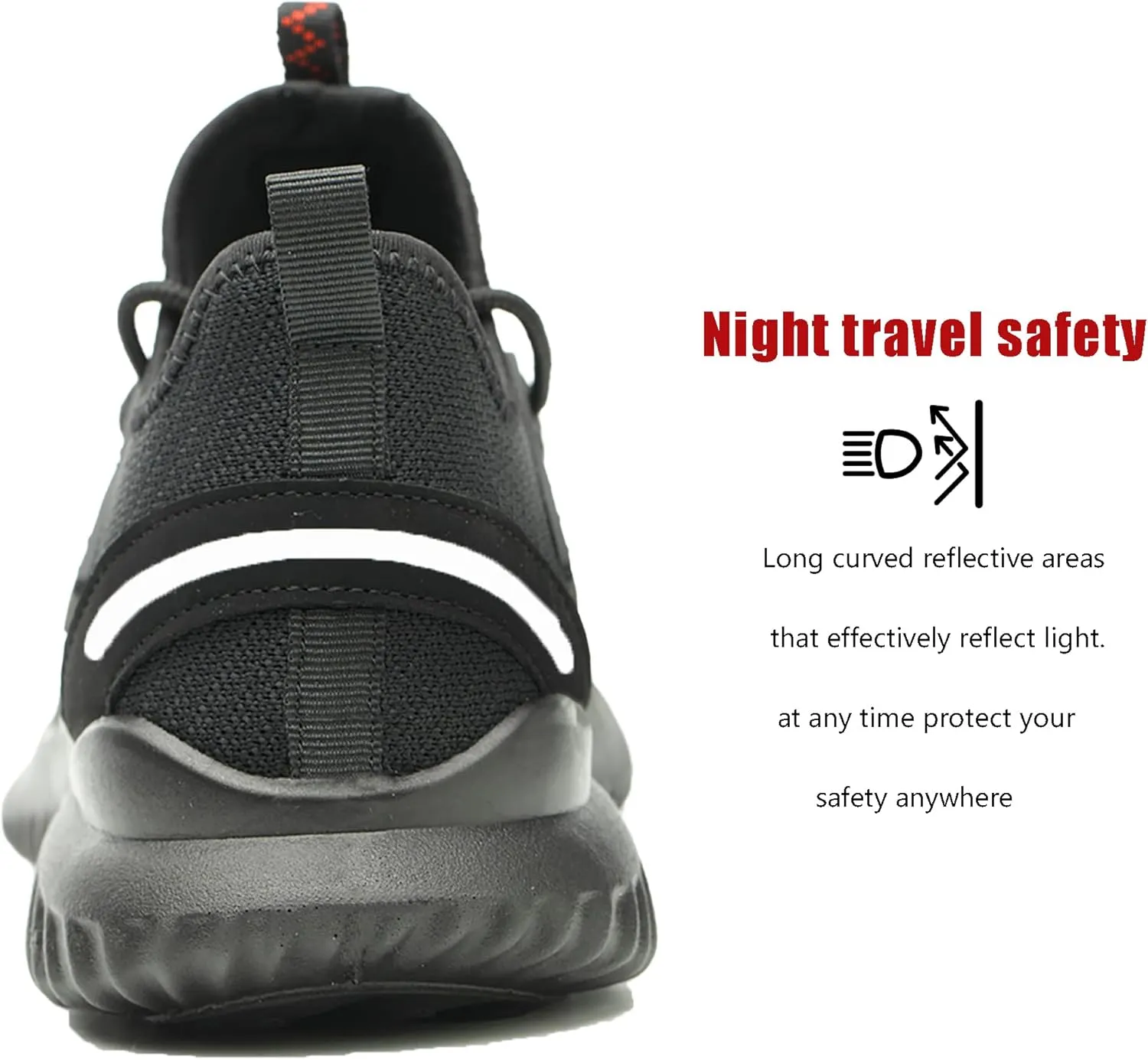 ulogu Waterproof Steel Toe Shoes for Men Comfy Lightweight Non Slip Safety Work Sneakers 6-Month Warranty