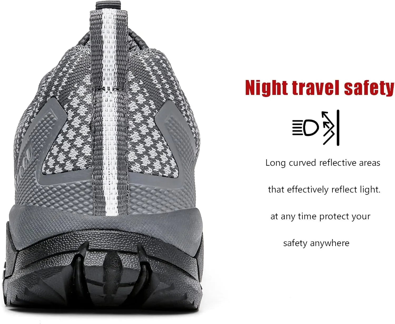 ulogu Women's Waterproof Hiking Shoes Lightweight Non-Slip Comfy All Day Walking Work Sneakers 6-Month Warranty