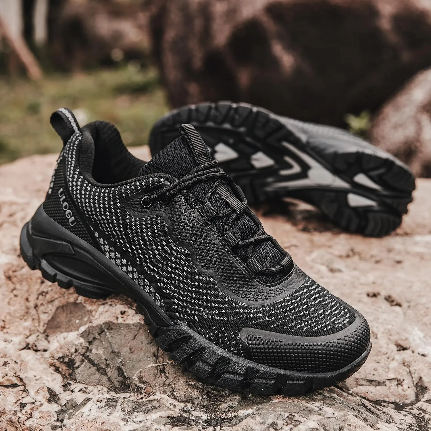 ulogu Women's Waterproof Hiking Shoes Lightweight Non-Slip Comfy All Day Walking Work Sneakers 6-Month Warranty