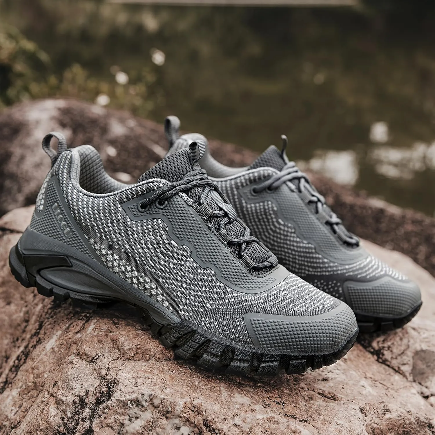 ulogu Women's Waterproof Hiking Shoes Lightweight Non-Slip Comfy All Day Walking Work Sneakers 6-Month Warranty