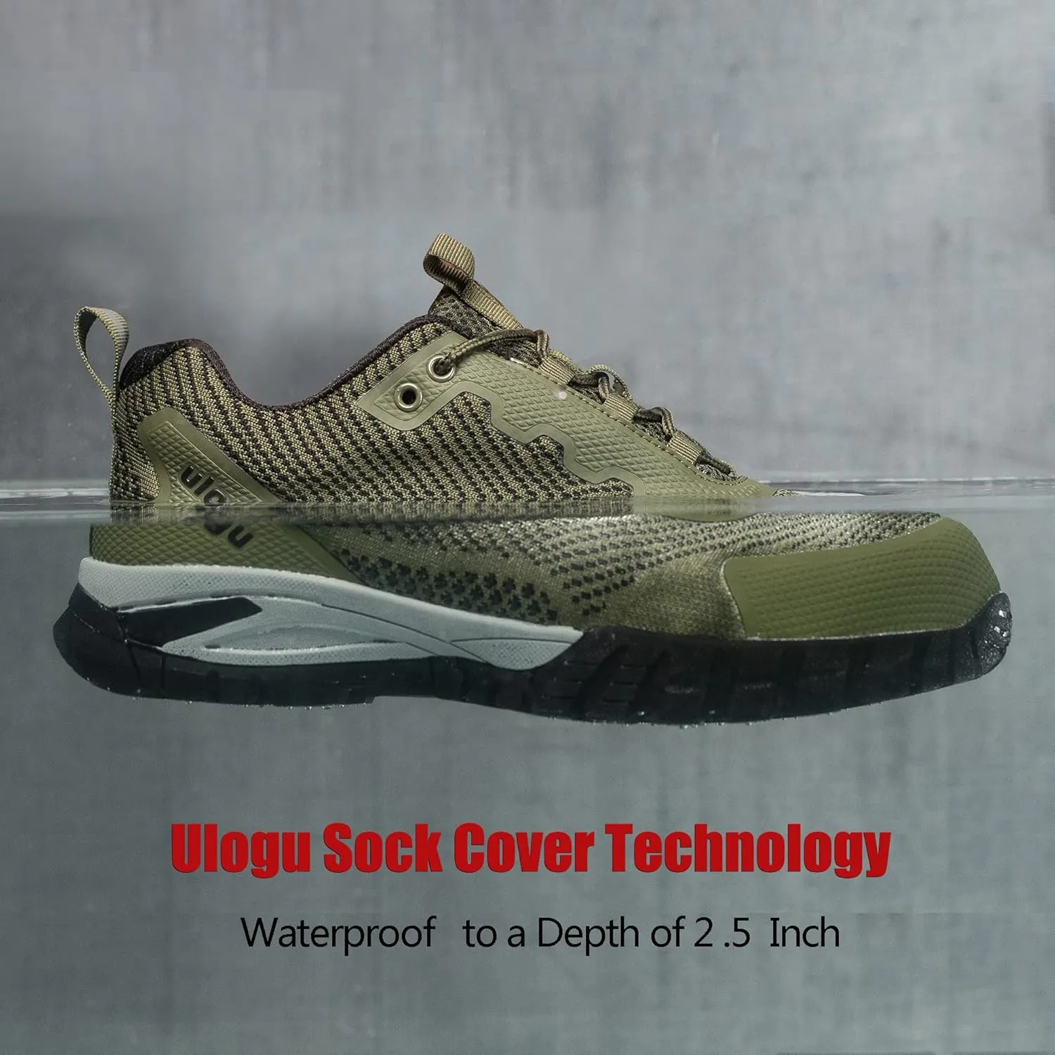 ulogu Women's Waterproof Hiking Shoes Lightweight Non-Slip Comfy All Day Walking Work Sneakers 6-Month Warranty