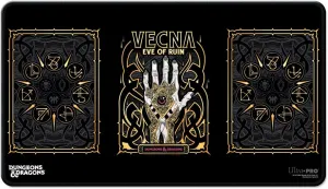 Ultra PRO - Vecna: Eve of Ruin, Black Stitched Playmat for Dungeons & Dragons, RPG Tabletop Fantasy Gaming Decor Playmat Accessory