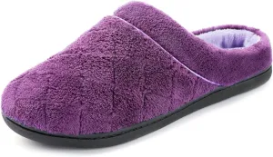 ULTRAIDEAS Women's Indoor Terry Clog Slipper with Memory Foam, Slip-On Ladies Comfy House Shoe with Non-Slip Rubber Sole