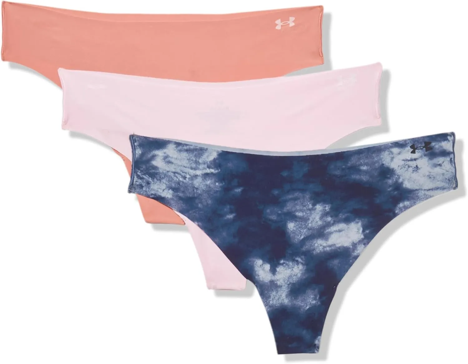 Under Armour Women's 3-pack Pure Stretch No Show Thong Underwear, All-day Comfort & Ultra-soft Fit