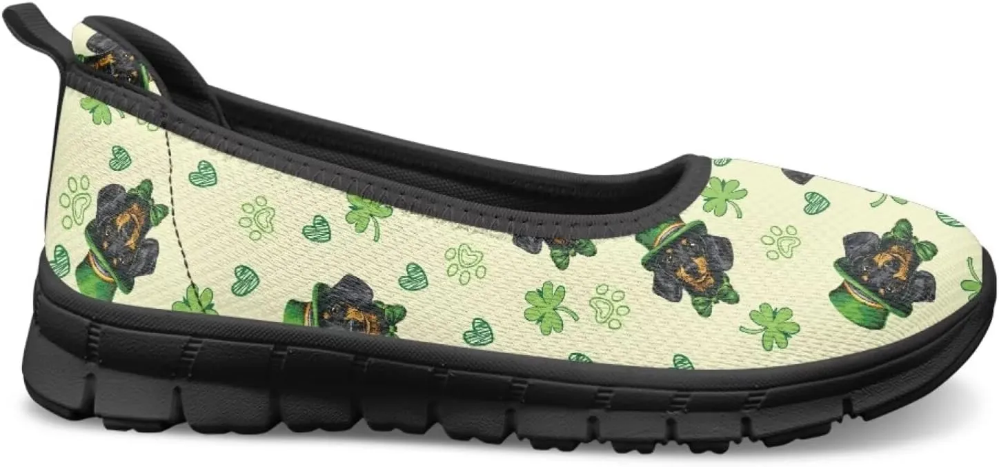 UNICEU St Patrick's Day Slip On Shoes for Women Breathable Low Top Casual Flats Non-Slip Fashion Running Sneakers