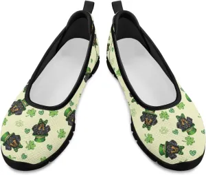 UNICEU St Patrick's Day Slip On Shoes for Women Breathable Low Top Casual Flats Non-Slip Fashion Running Sneakers