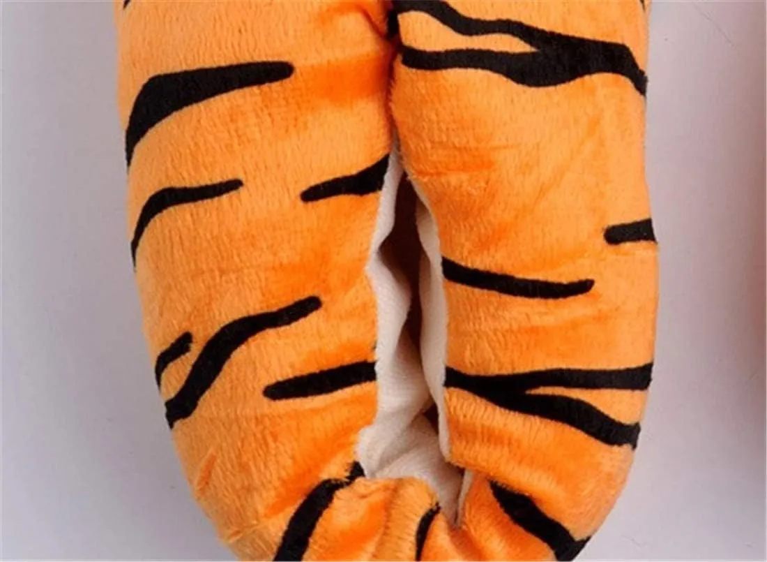 Unisex Cozy Flannel House Monster Slippers Halloween Animal Costume Paw Claw Shoes