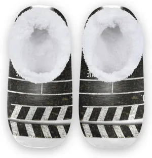 Unisex Fuzzy House Slippers Memory Foam Warm Slip Shoes Fur Lining M-XXL