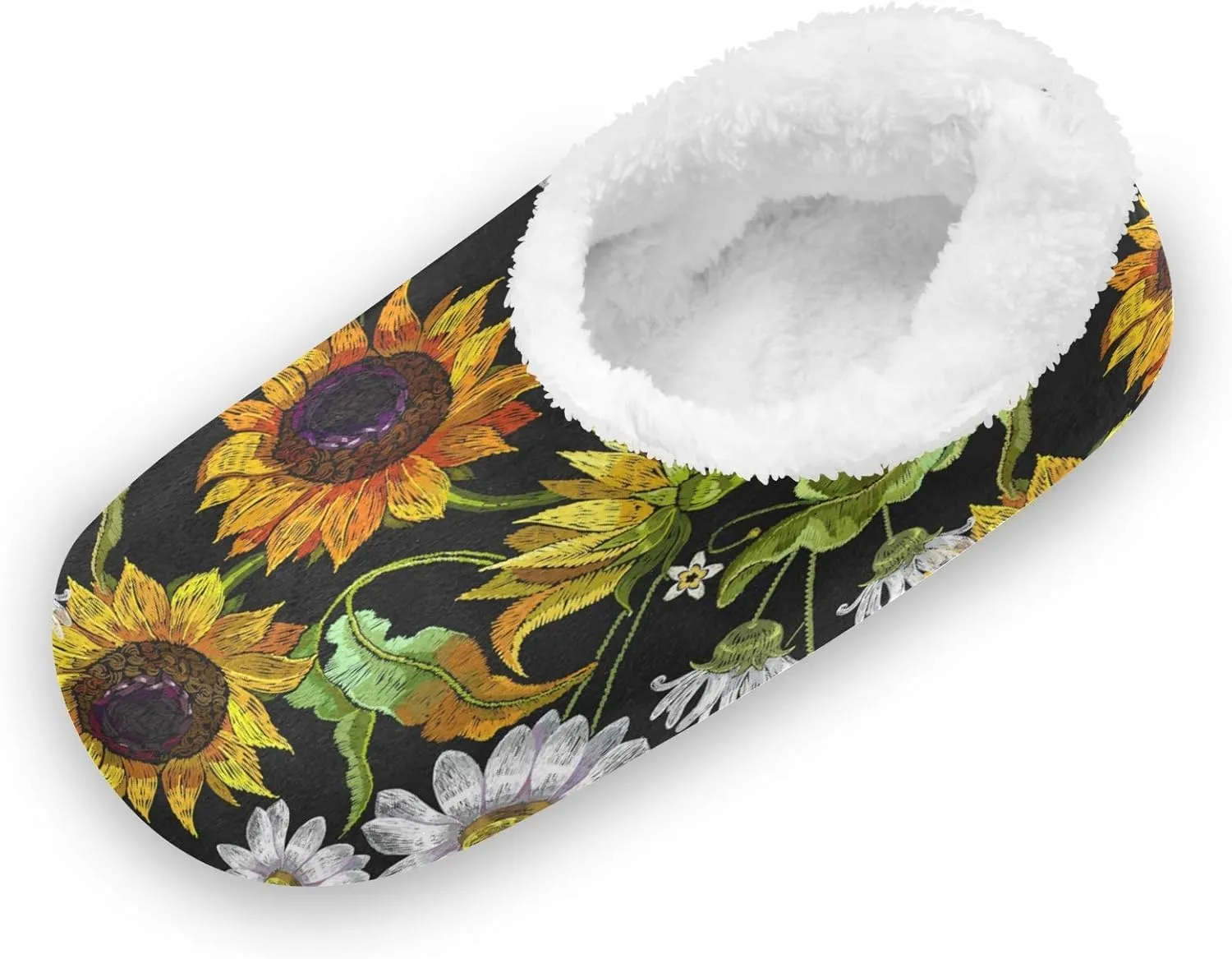 Unisex Fuzzy House Slippers Memory Foam Warm Slip Shoes Fur Lining M-XXL