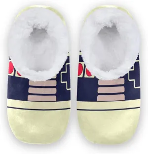 Unisex Fuzzy House Slippers Memory Foam Warm Slip Shoes Fur Lining M-XXL