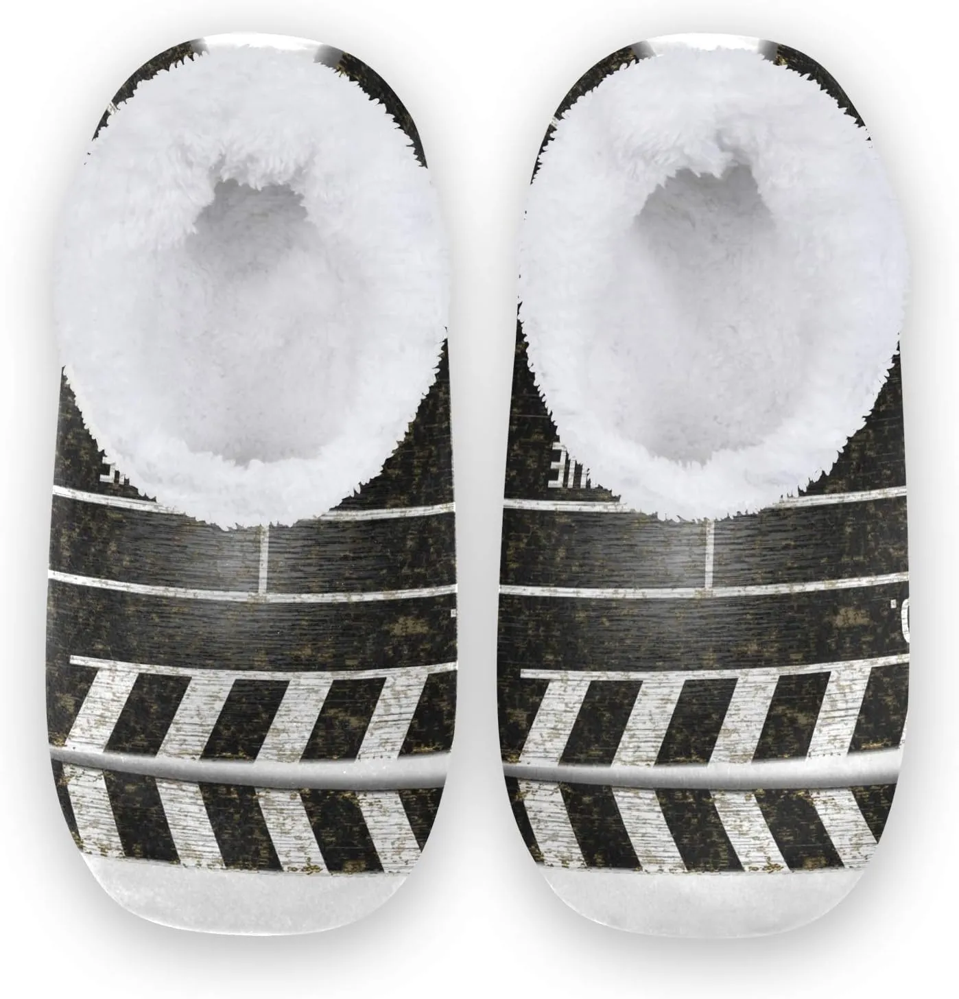 Unisex Fuzzy House Slippers Memory Foam Warm Slip Shoes Fur Lining M-XXL