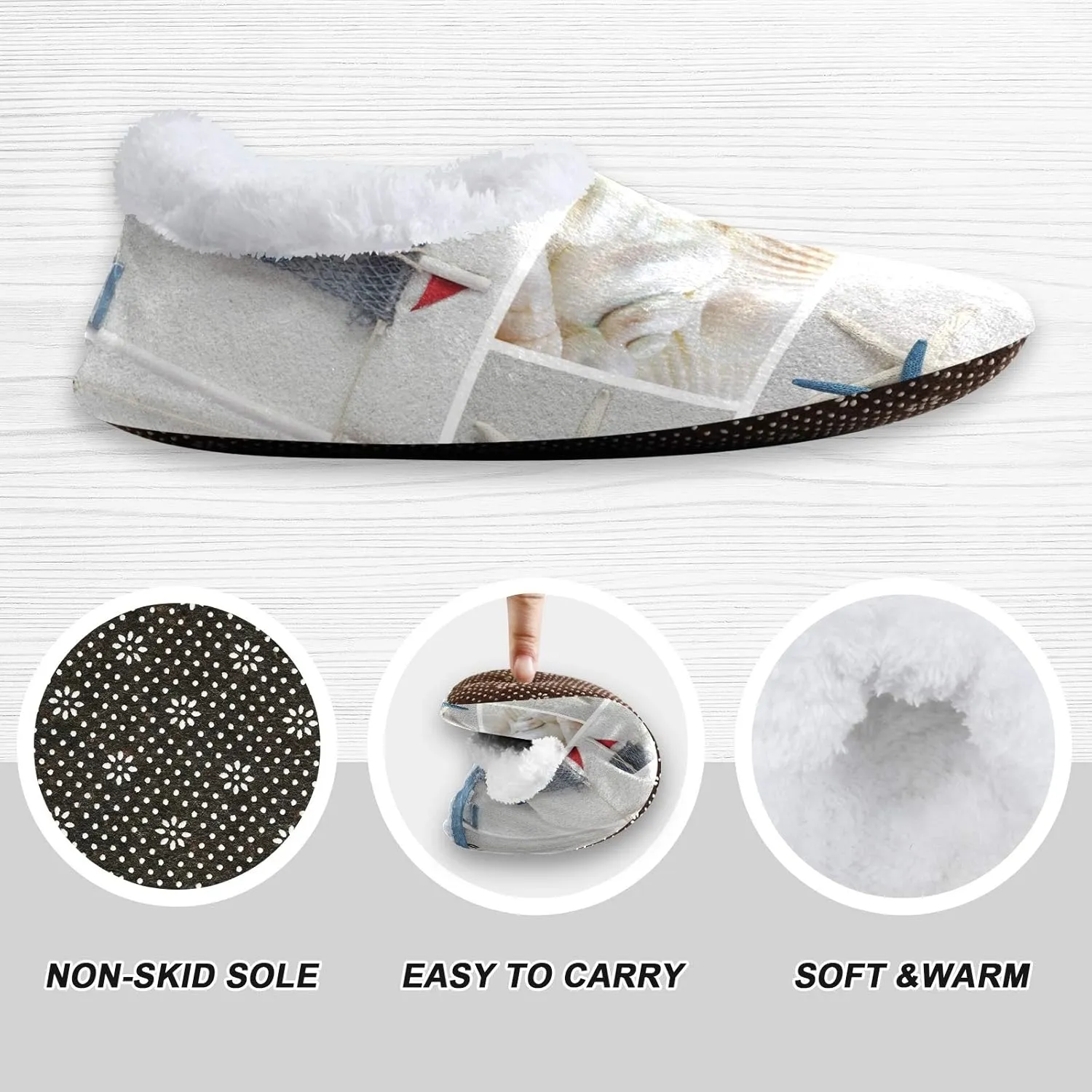 Unisex Fuzzy House Slippers Memory Foam Warm Slip Shoes Fur Lining M-XXL