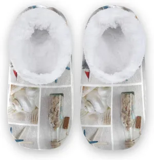Unisex Fuzzy House Slippers Memory Foam Warm Slip Shoes Fur Lining M-XXL
