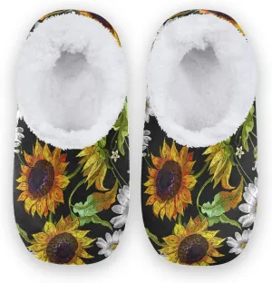 Unisex Fuzzy House Slippers Memory Foam Warm Slip Shoes Fur Lining M-XXL