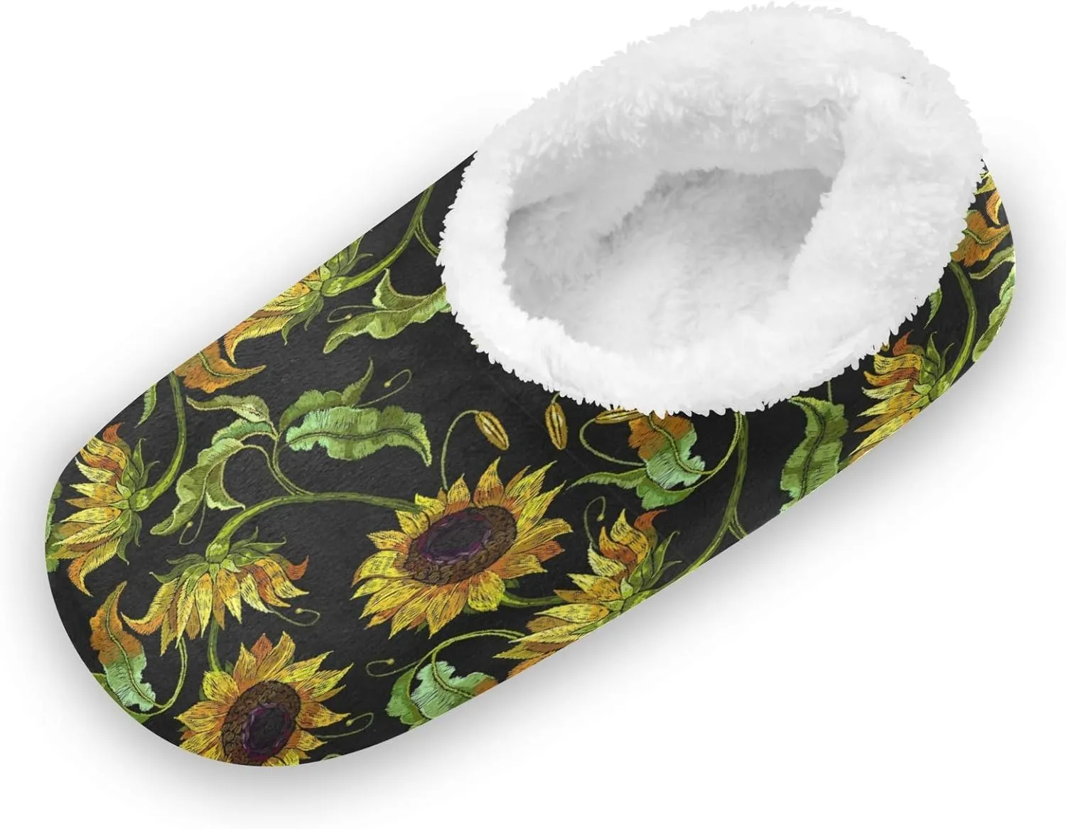 Unisex Fuzzy House Slippers Memory Foam Warm Slip Shoes Fur Lining M-XXL