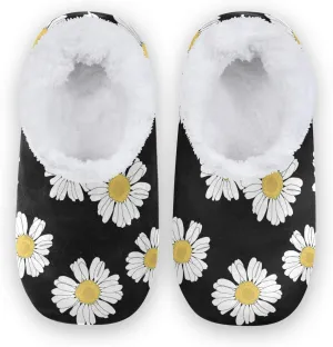 Unisex Fuzzy House Slippers Memory Foam Warm Slip Shoes Fur Lining M-XXL