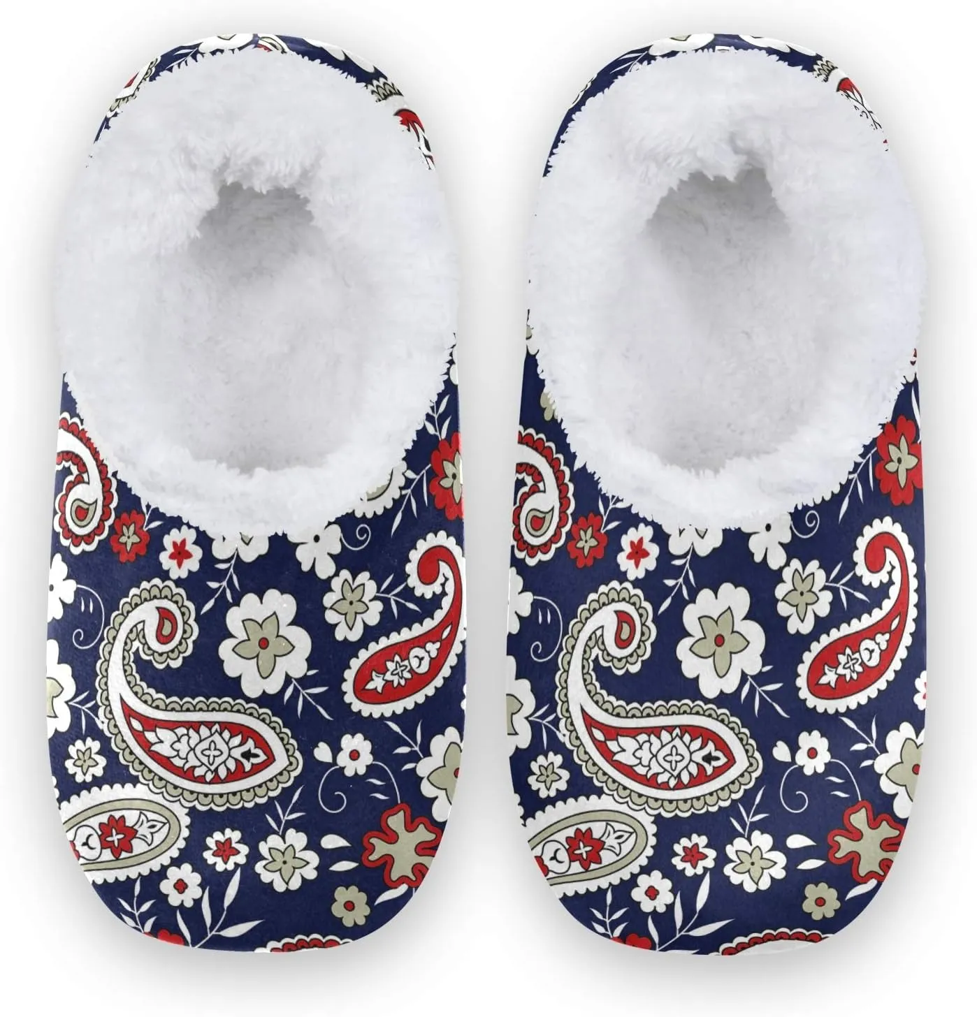 Unisex Fuzzy House Slippers Memory Foam Warm Slip Shoes Fur Lining M-XXL