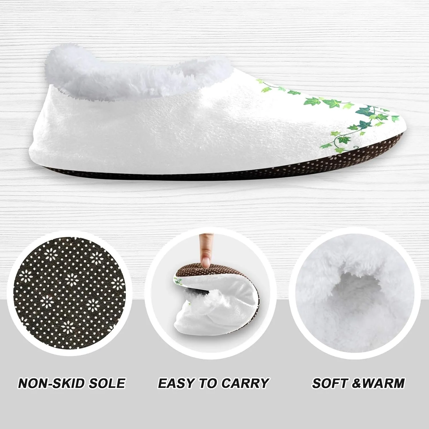 Unisex Fuzzy House Slippers Memory Foam Warm Slip Shoes Fur Lining M-XXL