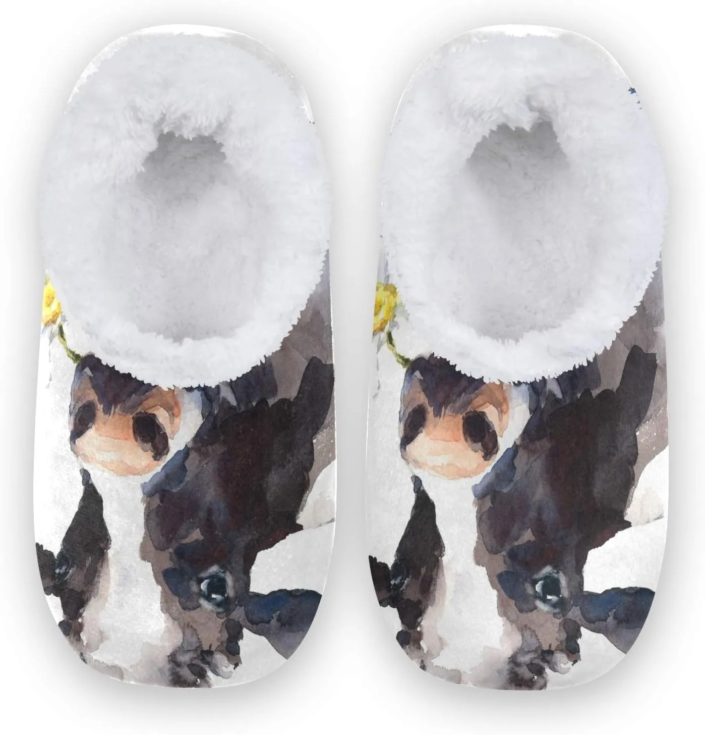 Unisex Fuzzy House Slippers Memory Foam Warm Slip Shoes Fur Lining M-XXL