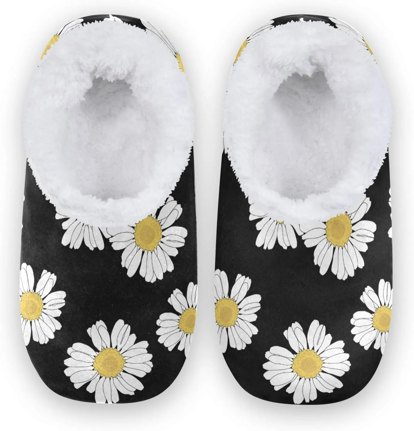 Unisex Fuzzy House Slippers Memory Foam Warm Slip Shoes Fur Lining M-XXL