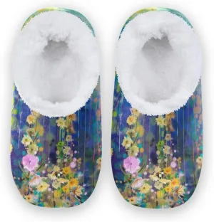 Unisex Fuzzy House Slippers, Warm Fur Lining Shoes, Non-Slip Memory Foam Slippers M-XXL