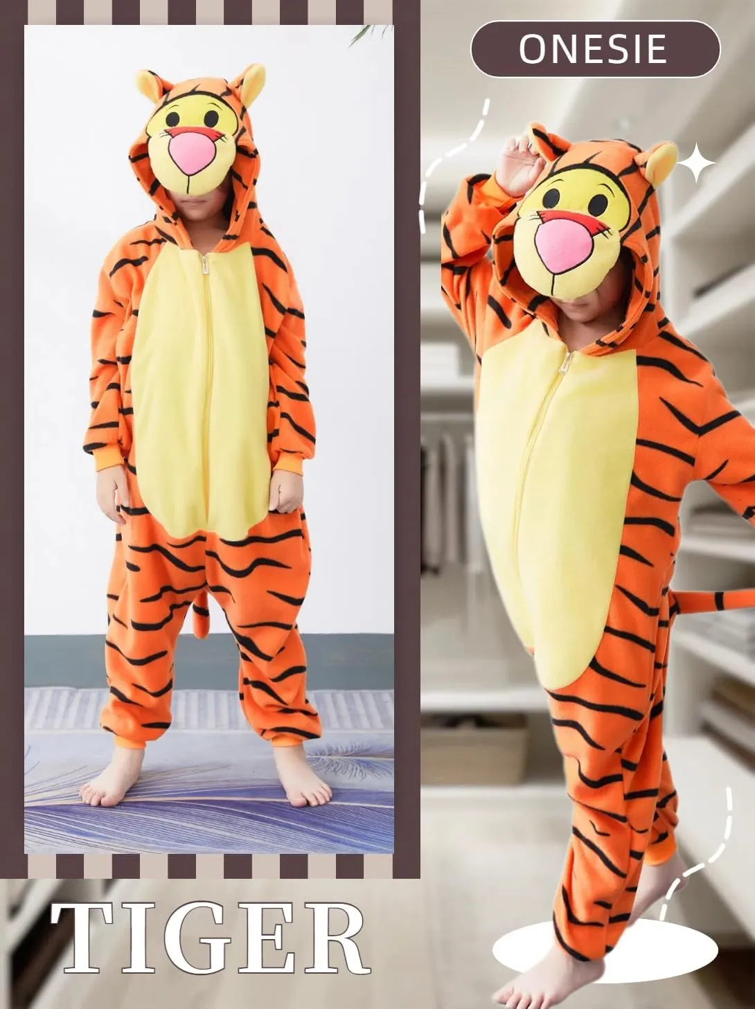 Unisex Kids Onesie Animal Cosplay Costume Pajamas Halloween Christmas Cartoon Sleepwear Children Jumpsuit