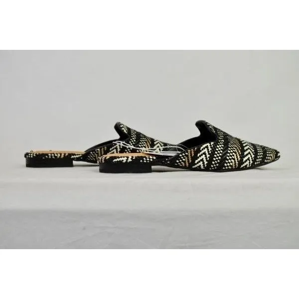 Universal Thread Women's Whisper Woven Backless Slip On Mules 8 Tan
