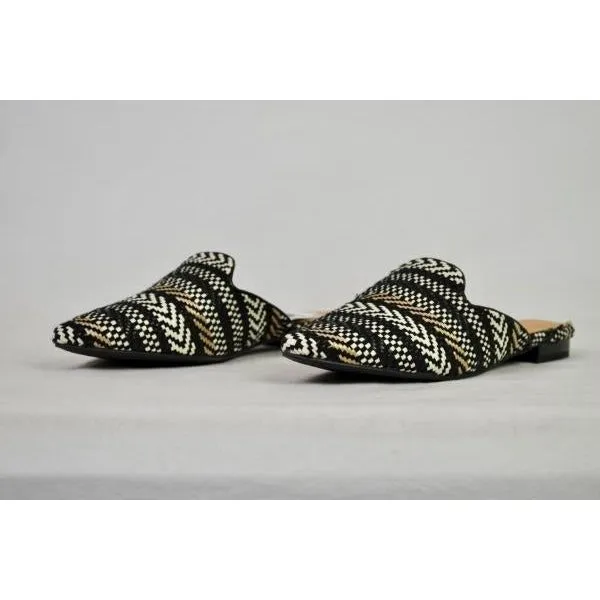 Universal Thread Women's Whisper Woven Backless Slip On Mules 8 Tan