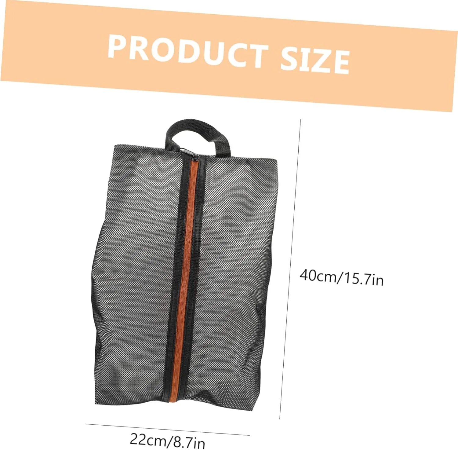 VALICLUD Shoe Storage Bag Trainer Kicks Sneakers Shoes Sneaker Bag Waterproof Portable Gym Fabric Travel Bag Carrier Zippered Travel Shoe Bag Shoe Bags Shoe Holder Sports Bags Black Nylon