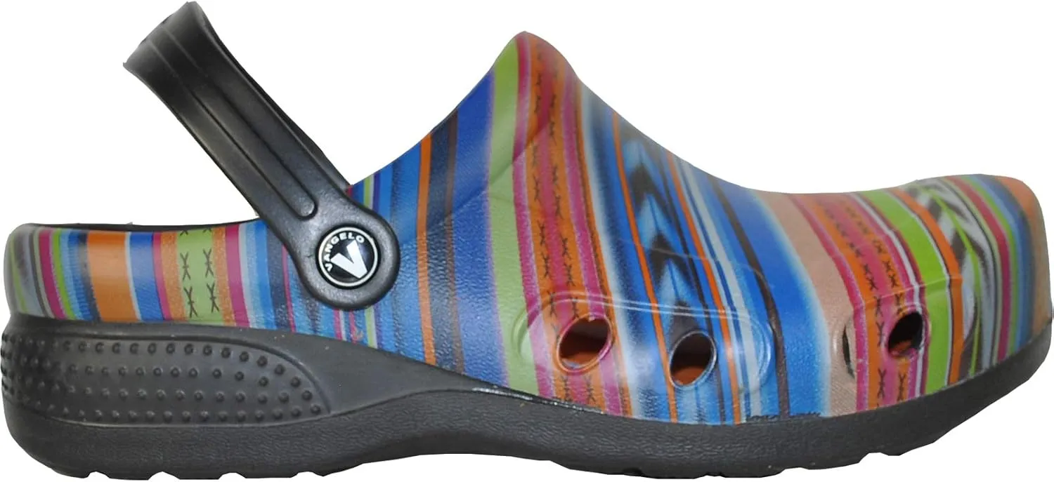 VANGELO Professional Slip Resistant Clog Waterproof Men Work Nurse Shoe Chef Shoe Ritz Black Lime White Multicolor