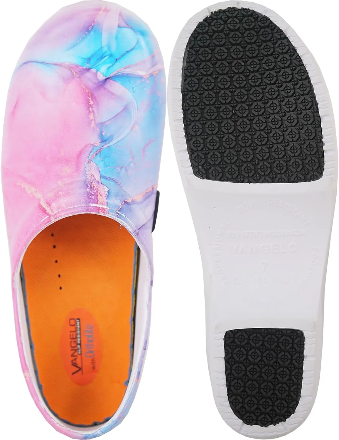 VANGELO Women Professional Slip Resistant Clog Waterproof Nurse Shoe Work Chef Shoe NIKO Removable Insole Size 6 to 12