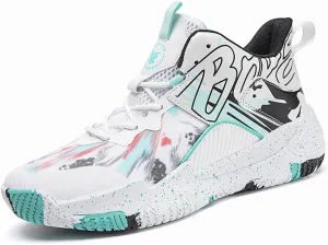 VAXAV Unisex Women's Men's Fashion High Top Basketball Shoes Non Slip Outdoor Tennis Sneakers