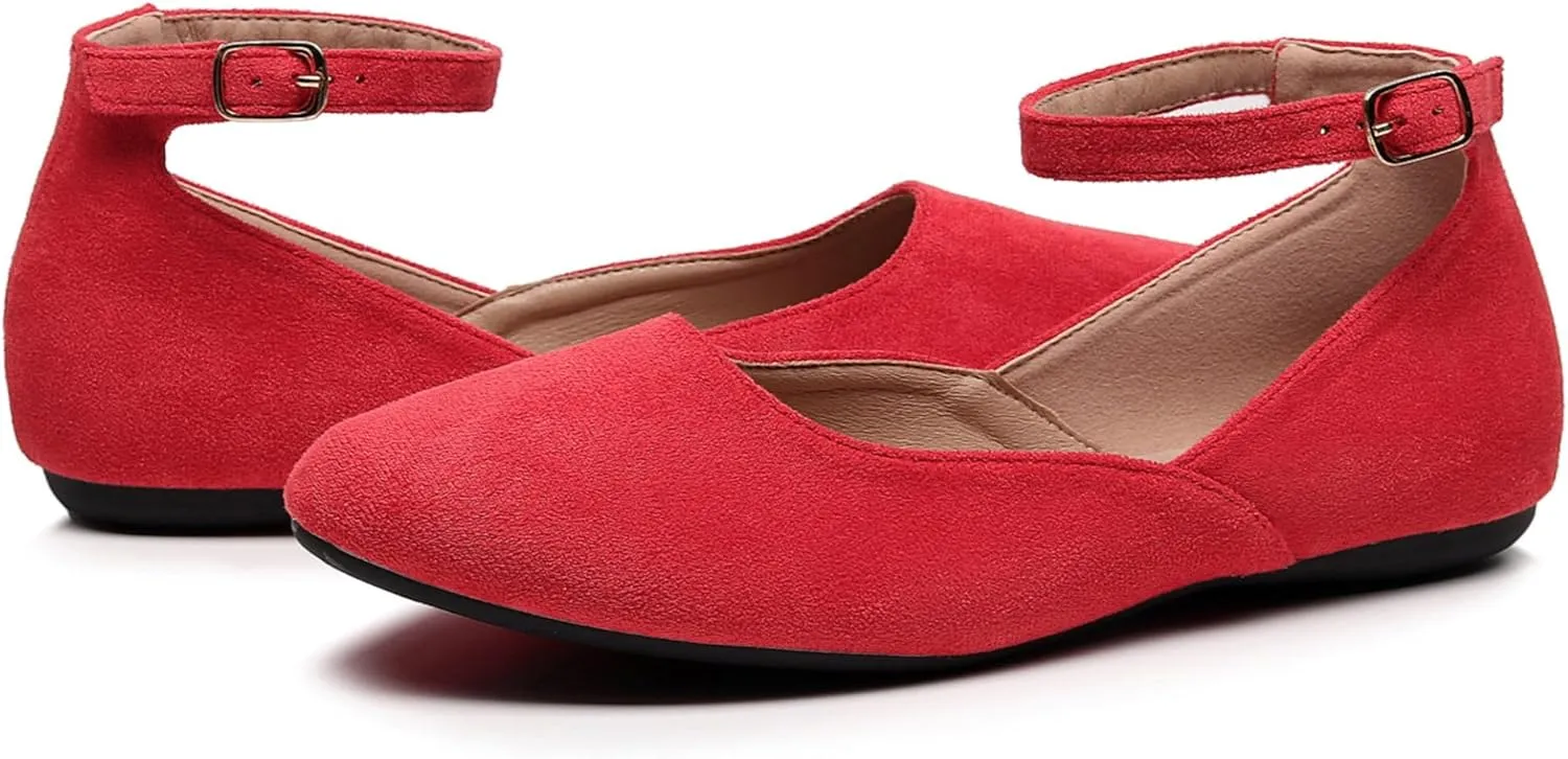 VenusCelia Women's Serenity Strap Flats Shoe