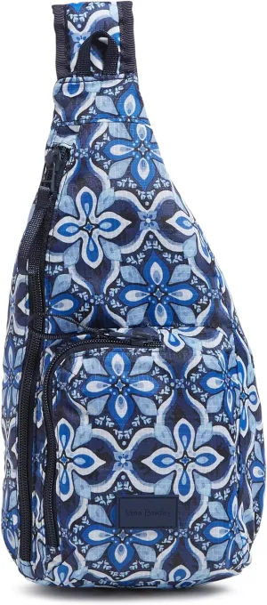 Vera Bradley Ripstop Mini Sling Backpack, Raindrop Medallion