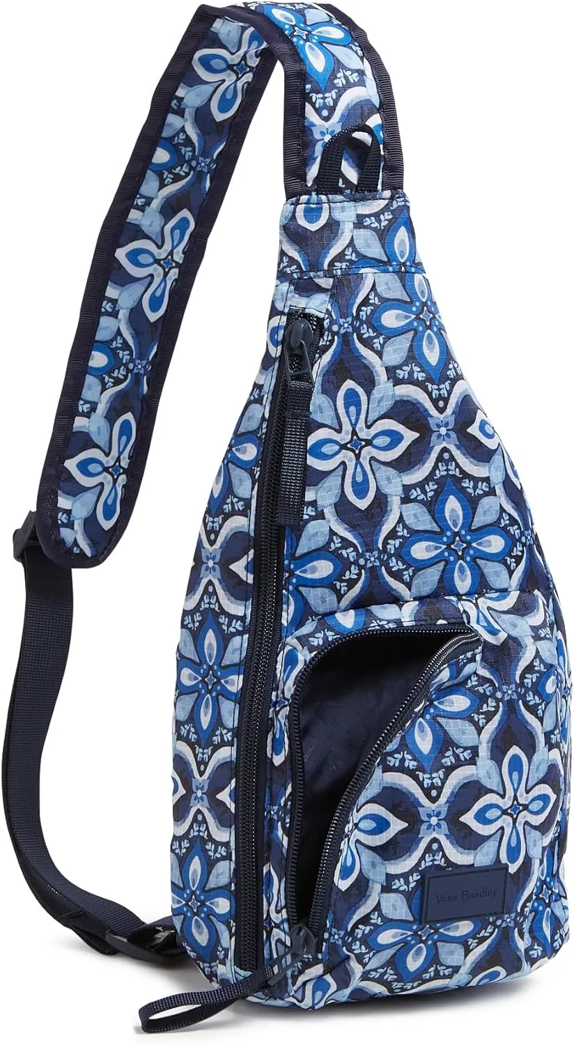 Vera Bradley Ripstop Mini Sling Backpack, Raindrop Medallion