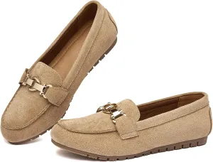 VERDASCO Women's Loafers Comfort Slip-Ons Flat Work Shoes Casual Moccasins Penny Loafers Lady Dress Shoes