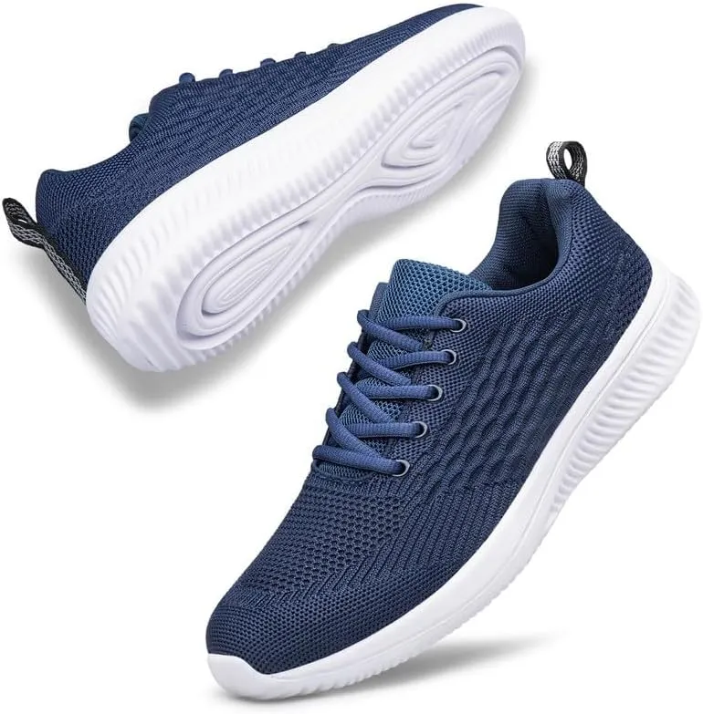 vibdiv Mens Lightweight Athletic Running Walking Gym Shoes - Slip on Casual Non Slip Fashion Sneakers Walking Shoe