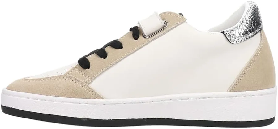 Vintage Havana Womens Dakota Metallic Perforated Slip On Sneakers Shoes Casual - Beige, White