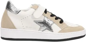 Vintage Havana Womens Dakota Metallic Perforated Slip On Sneakers Shoes Casual - Beige, White