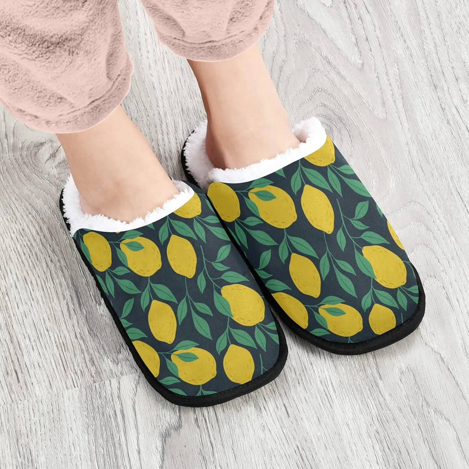 visesunny Women's Cozy Fuzzy Plush Fleece Slippers Soft Memory Foam Ladies House Shoes Warm Bedroom Flat Shoes Unisex Indoor Outdoor