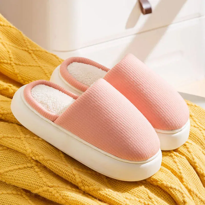 Warm Cotton Sole Slippers
