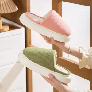 Warm Cotton Sole Slippers
